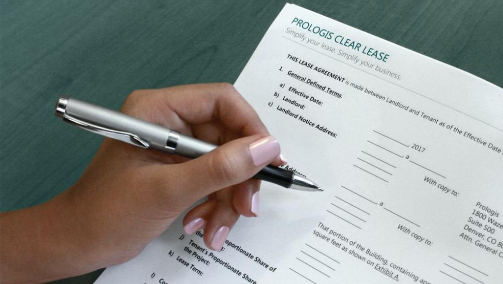 Signing the Prologis Clear Lease