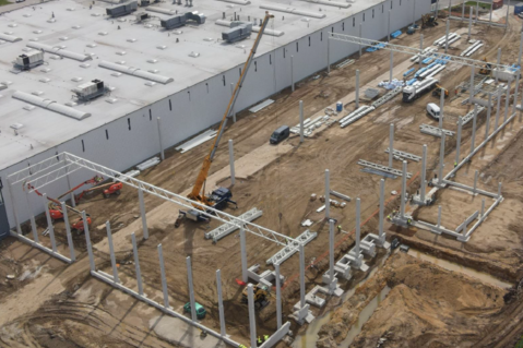 Prologis Park Wrocław V BTS construction site Prologis Park Wrocław V BTS construction site