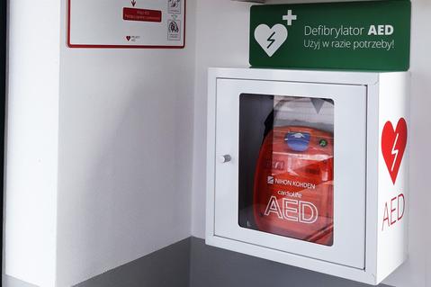 AED defibrillator at Prologis Park Wrocław 