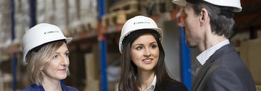 Zespół zarządców nieruchomości Prologis w Polsce Spotkanie zarządców nieruchomości Prologis z klientem w magazynie