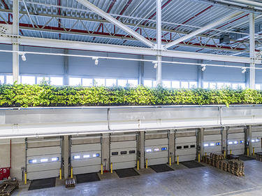 Interior view of the loading area in a Prologis distribution center