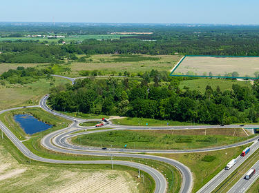 plot of land by the motorway junction