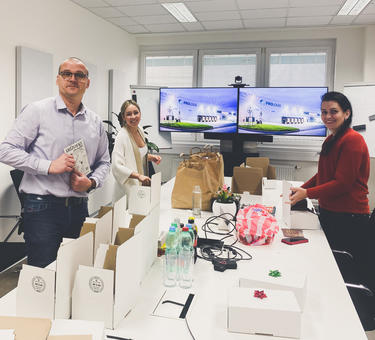Czech Prologis Team preparing gifts for charity action