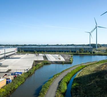 Prologis Warehouse with Windmills